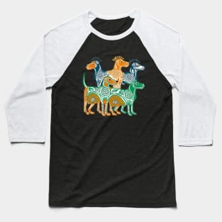 Ethnic Dogs Art Baseball T-Shirt